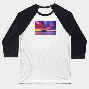 Busselton Sunset Color Burst Baseball T-Shirt